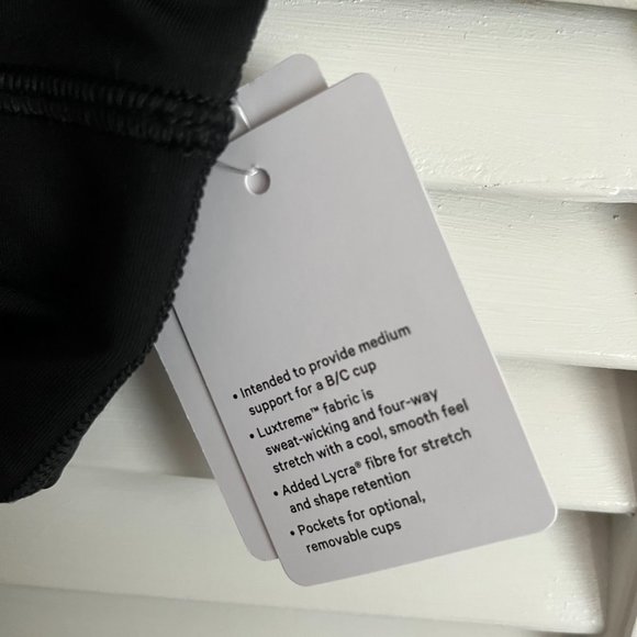 NEW with tags Lululemon Energy Longline Bra Black size 8 - Picture 3 of 9